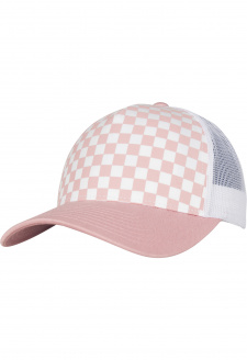 Checkerboard Retro Trucker lightrose/white