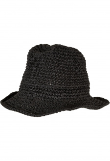 Braid Bast Bucket Hat black