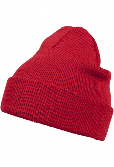 Beanie Basic Flap red