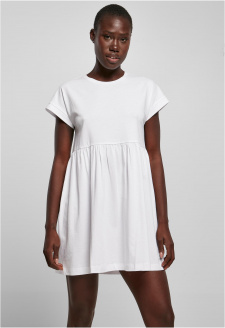 Ladies Organic Empire Valance Tee Dress white