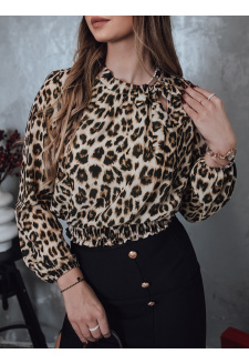 Bluzka damska oversize SAVANATOP w panterkę Dstreet RY2711