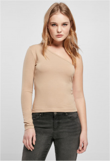 Ladies Asymmetric Longsleeve unionbeige