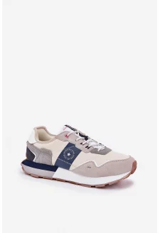 Zamszowe Sneakersy Męskie Na Platformie Big Star RR174471 Hi-Poly System Szare