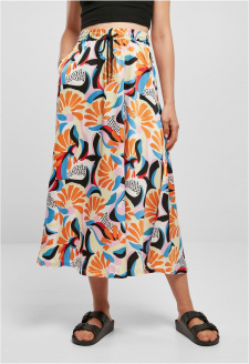 Ladies AOP Satin Midi Skirt magicmangoabstract