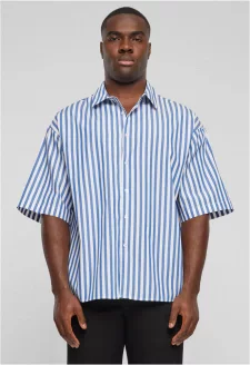 Striped Short Sleeve Summer Shirt white/blue