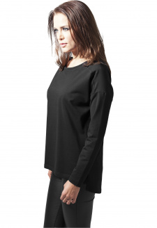 Ladies Oversize Chiffon Crew blk/blk