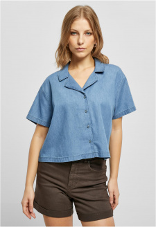 Ladies Light Denim Resort Shirt skyblue washed