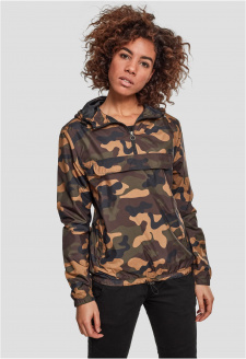 Ladies Camo Pull Over Jacket woodcamo