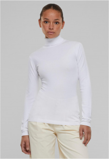 Ladies Knitted Turtleneck Sweater white