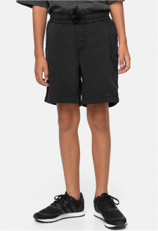 Boys Strech Twill Joggshorts black