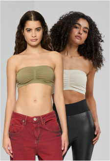 Ladies Pads Bandeau 2-Pack softseagrass+khaki