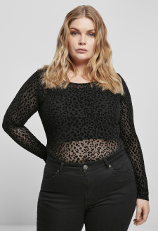 Ladies Flock Lace Body black