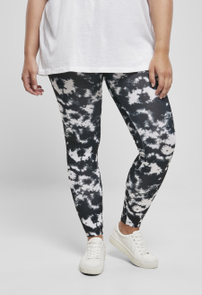 Ladies Tie Dye Leggings black/white