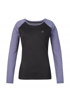 Dámské tričko s dlouhým rukávem Hannah LESLIE L/S anthracite/wisteria