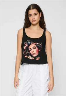 Ladies Cher Colour Tank Top black
