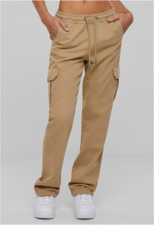 Ladies High Waist Twill Cargo Pants unionbeige