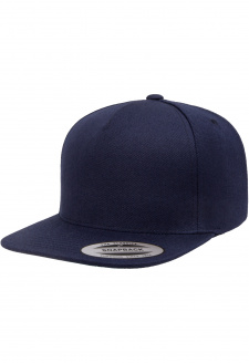 Premium 5-Panel Snapback Cap navy