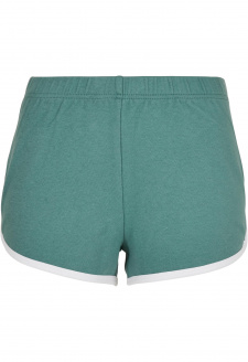 Ladies Organic Interlock Retro Hotpants paleleaf/white