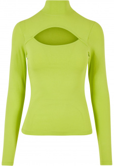 Ladies Cut-Out Turtleneck Longsleeve frozenyellow