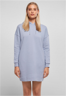 Ladies Organic Oversized Terry Hoody Dress violablue