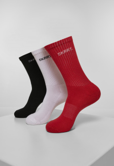 SKRRT. Socks 3-Pack red/white/black
