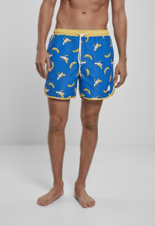 Pattern Retro Swim Shorts banana aop