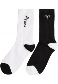 Zodiac Socks 2-Pack black/white aries