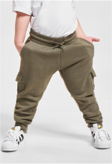 Boys Fitted Cargo Sweatpants olive