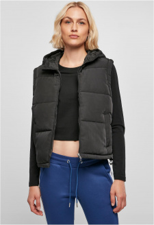 Ladies Recycled Twill Puffer Vest black
