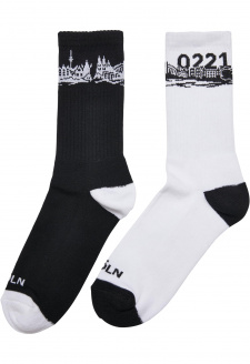 Major City 0221 Socks 2-Pack black/white