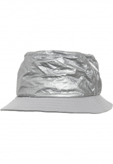 Crinkled Paper Bucket Hat silver